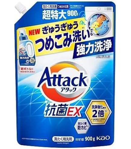 Amazon | 花王 アタック抗菌EX 詰替 特大 1800g | 花王 | 液体洗剤